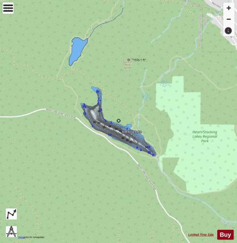 Stocking Lake depth contour Map - i-Boating App - Streets