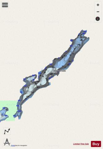 Tahultsu Lake depth contour Map - i-Boating App - Streets