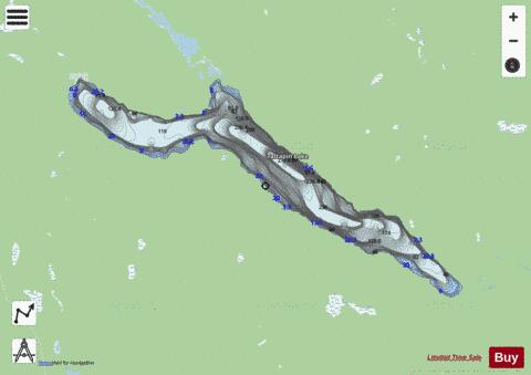 Taltapin Lake depth contour Map - i-Boating App - Streets