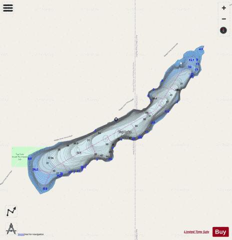 Top Lake depth contour Map - i-Boating App - Streets