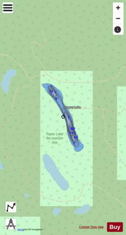 Topaz Lake depth contour Map - i-Boating App - Streets
