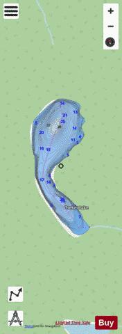 Tseket Lake depth contour Map - i-Boating App - Streets