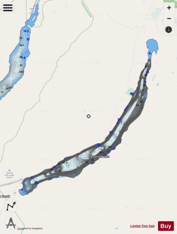 Tsuniah Lake depth contour Map - i-Boating App - Streets