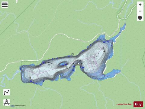War Lake depth contour Map - i-Boating App - Streets