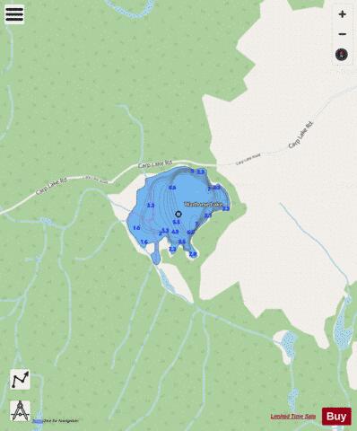 Warhorse Lake depth contour Map - i-Boating App - Streets