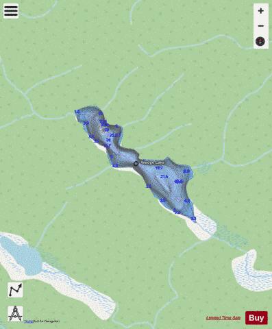 Wedge Lake depth contour Map - i-Boating App - Streets