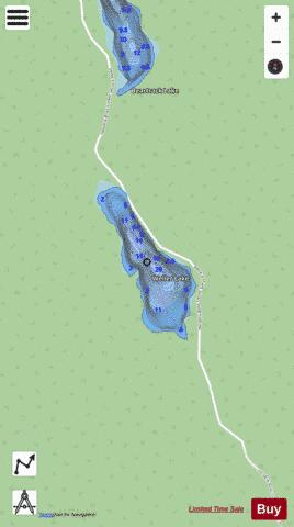 Weller Lake depth contour Map - i-Boating App - Streets