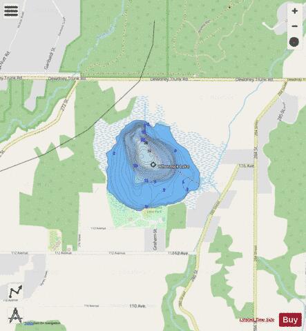 Whonnock Lake depth contour Map - i-Boating App - Streets