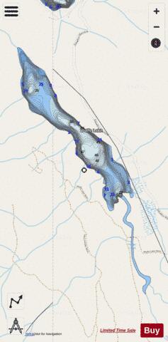 Wolfe Lake depth contour Map - i-Boating App - Streets
