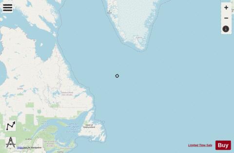Labrador Sea, Strait of Belle Isle to/a Davis Strait Marine Chart - Nautical Charts App - Streets