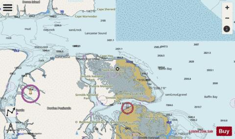 Bylot Island and Adjacent Channels Marine Chart - Nautical Charts App - Streets