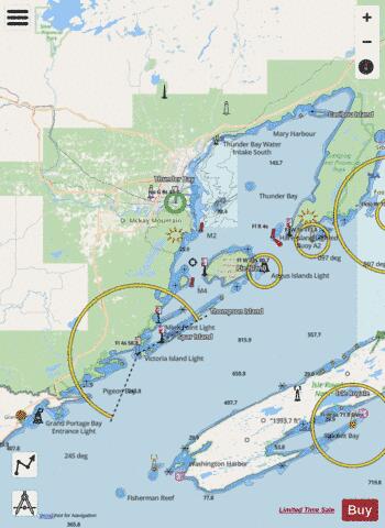 MIDDLEBRUN BAY to/\xE0 WASHINGTON ISLAND Marine Chart - Nautical Charts App - Streets