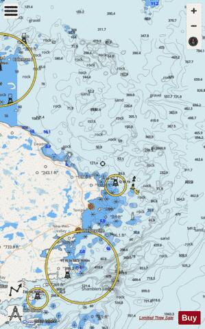Indian Bay to/a Wadham Islands Marine Chart - Nautical Charts App - Streets