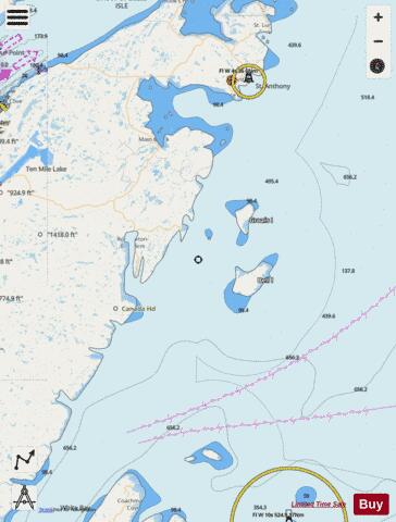 Cape St. John to/a St. Anthony Marine Chart - Nautical Charts App - Streets