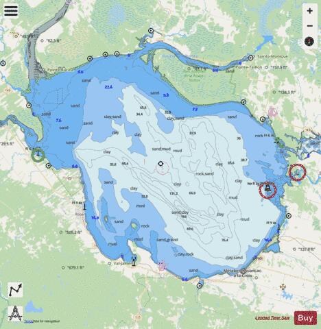 Lac Saint-Jean Marine Chart - Nautical Charts App - Streets