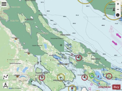North Pender Island to\a Thetis Island Marine Chart - Nautical Charts App - Streets
