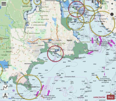 Race Rocks to\a D'Arcy Island Marine Chart - Nautical Charts App - Streets