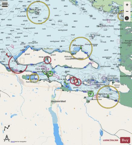 Broughton Strait (Part 1 of 2) Marine Chart - Nautical Charts App - Streets