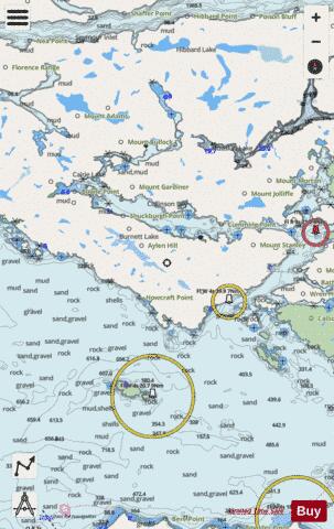 Queen Charlotte Strait Eastern Portion\Partie Est (Part 1 of 2) Marine Chart - Nautical Charts App - Streets