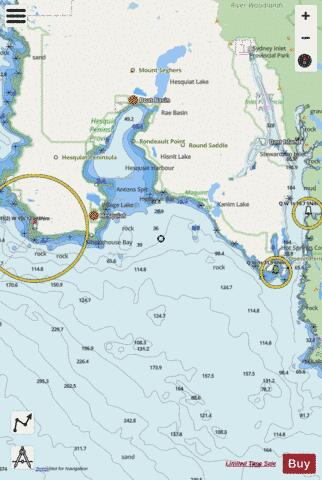 Millar Channel to\a Estevan Point (Part 1 of 2 Western half) Marine Chart - Nautical Charts App - Streets