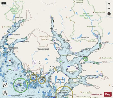 Kyuquot Sound (Part 1 of 2) Marine Chart - Nautical Charts App - Streets