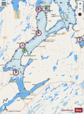 Botwood and Approaches/et les approches Marine Chart - Nautical Charts App - Streets