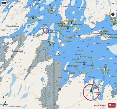 Carmanville to Bacalhoa Island and Fogo (Southern Portion) Marine Chart - Nautical Charts App - Streets