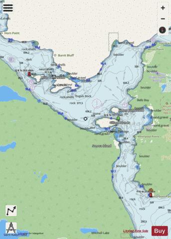 Dent and\et Yuculta Rapids Marine Chart - Nautical Charts App - Streets