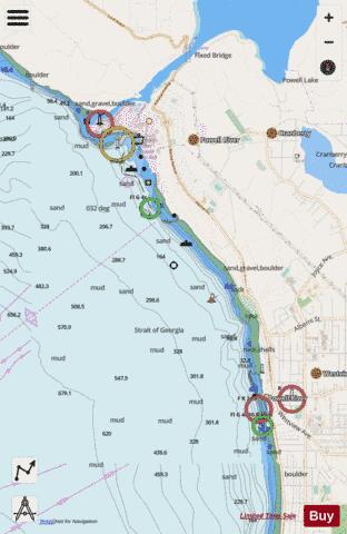 Powell River and\et Westview Marine Chart - Nautical Charts App - Streets