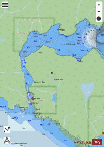 Nitinat Narrows to\a Nitinat Lake Marine Chart - Nautical Charts App - Streets