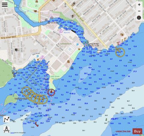 Gananoque Harbour Marine Chart - Nautical Charts App - Streets
