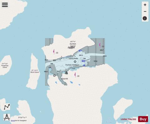 Durban Harbour Marine Chart - Nautical Charts App - Streets