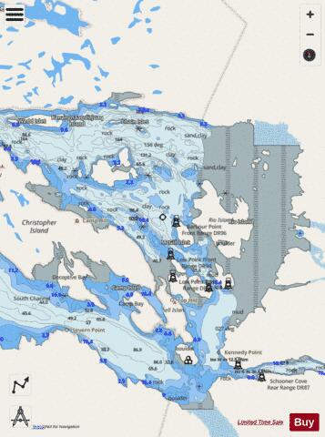 Regina Narrows and/et Polaris Narrows Marine Chart - Nautical Charts App - Streets