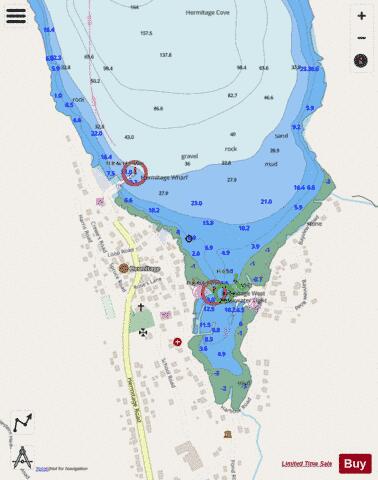 Hermitage Harbour Marine Chart - Nautical Charts App - Streets