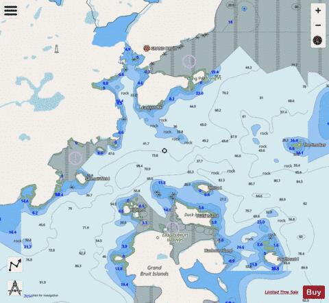 Grand Bruit Harbour Marine Chart - Nautical Charts App - Streets