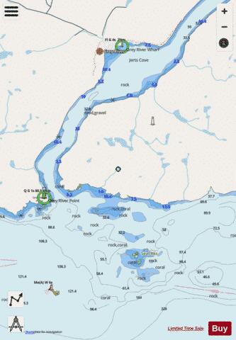 Grey River Marine Chart - Nautical Charts App - Streets