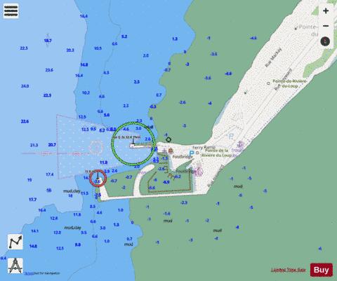 Pointe de la Riviere du Loup Marine Chart - Nautical Charts App - Streets