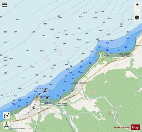 Les Mechins Marine Chart - Nautical Charts App - Streets