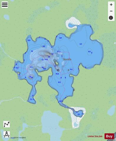 Line Lake depth contour Map - i-Boating App - Streets