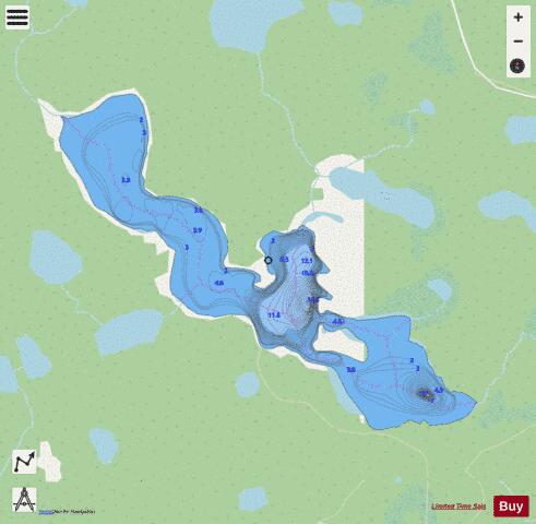 Stanton Lake depth contour Map - i-Boating App - Streets