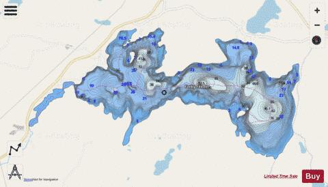 Forked Feeder Pond depth contour Map - i-Boating App - Streets
