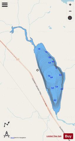 Brennans Lake depth contour Map - i-Boating App - Streets
