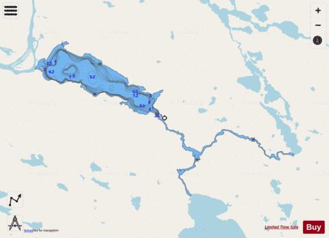 Fishy Lake depth contour Map - i-Boating App - Streets