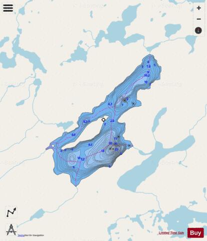 Calling Shots Lake depth contour Map - i-Boating App - Streets