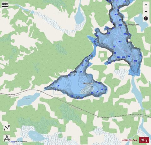 Nason Lake depth contour Map - i-Boating App - Streets