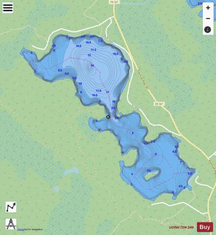 Redrock Lake depth contour Map - i-Boating App - Streets