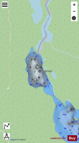 Grew Pond depth contour Map - i-Boating App - Streets