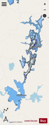 Cuttle Lake depth contour Map - i-Boating App - Streets