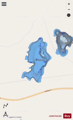 Gallo Lake depth contour Map - i-Boating App - Streets