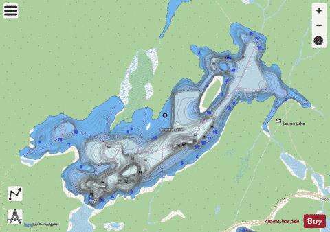 Source Lake depth contour Map - i-Boating App - Streets